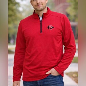 San Diego State Aztecs Quarter Zip Pullover Red‎ Campus Specialties Medium NCAA